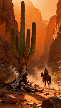 Désert américain au coucher du soleil